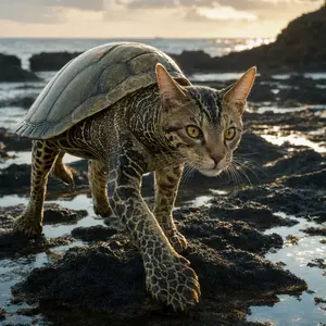 Cat + Sea turtle